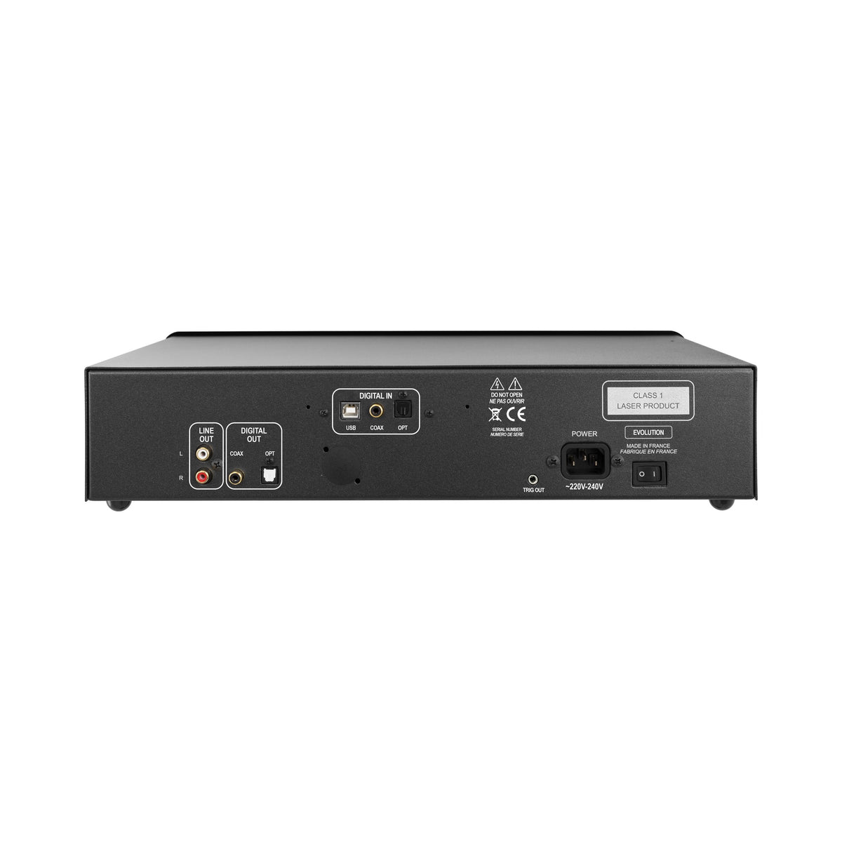 Atoll CD 80 Evolution CD-Player – Rückseite (abgebildet mit optionalem Digitaleingang)