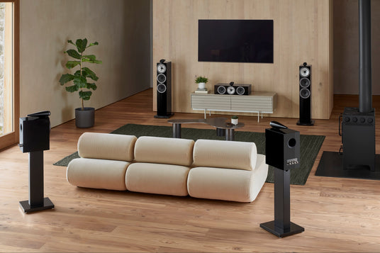 Bowers & Wilkins 705 S3 Kompaktlautsprecher in Gloss Black, im Wohnraum
