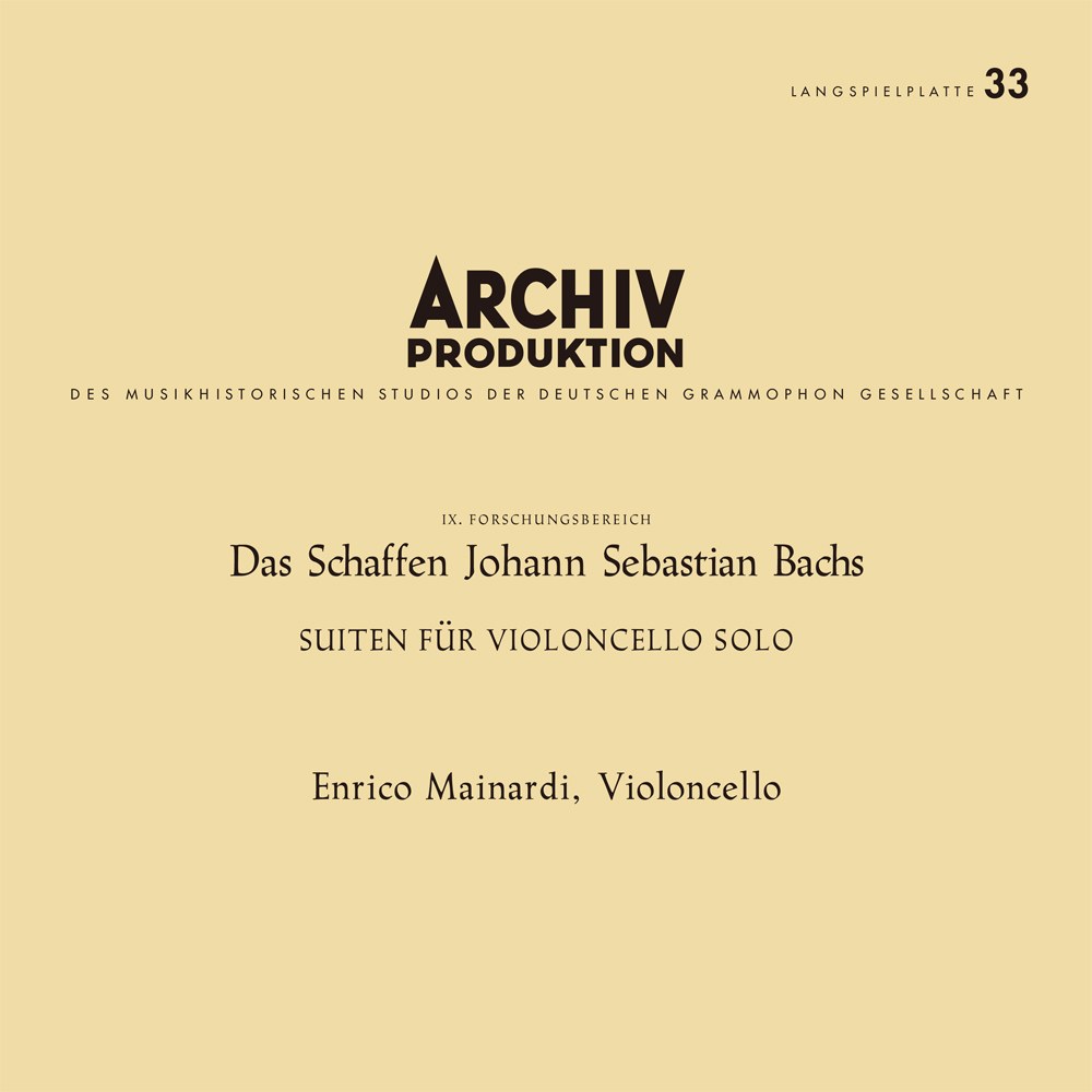 Enrico Mainardi - Bach: Suiten für Violoncello solo, BWV 1007–1012 (180g 33rpm, 4LP, Mono)