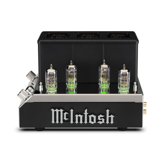 McIntosh MHA200 Röhren-Kopfhörerverstärker, Frontansicht von oben