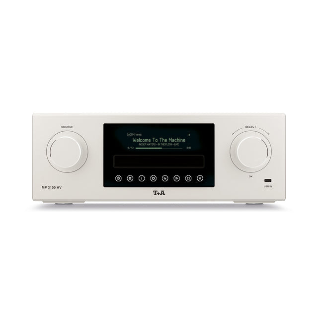 T+A MP 3100 HV G3 Streaming SACD-Player in Silver, Frontansicht