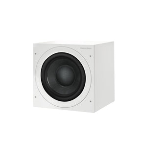 Bowers & Wilkins ASW610 Subwoofer in White, Frontansicht von schräg vorne