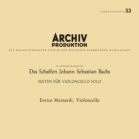 Enrico Mainardi - Bach: Suiten für Violoncello solo, BWV 1007–1012 (180g 33rpm, 4LP, Mono)