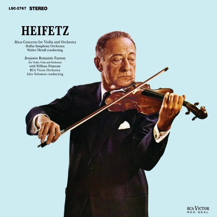 Jascha Heifetz & Dallas Symphony Orchestra - Rózsa: Violin Concerto / Benjamin: Romantic Fantasy (180g 45rpm, 2LP)