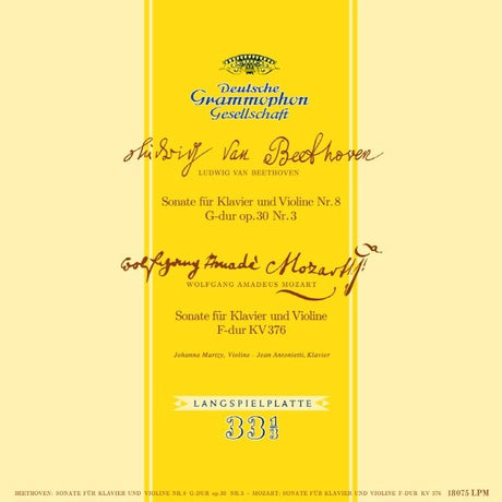 Johanna Martzy - Beethoven, Mozart: Violinsonaten (180g 33rpm, Mono)