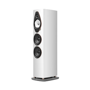 Sonus faber Sonetto V G2 Standlautsprecher in White, Seitenansicht, ohne Abdeckung