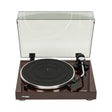 Thorens TD 204 Plattenspieler in Walnut, Frontansicht von schräg vorne