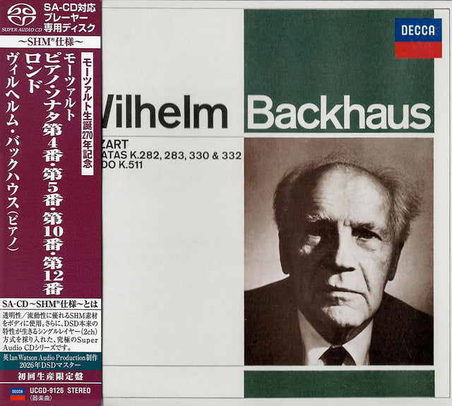 Wilhelm Backhaus - Mozart: Klaviersonaten KV 282, 283, 330 & 332 / Rondo KV 511 (SHM-SACD)