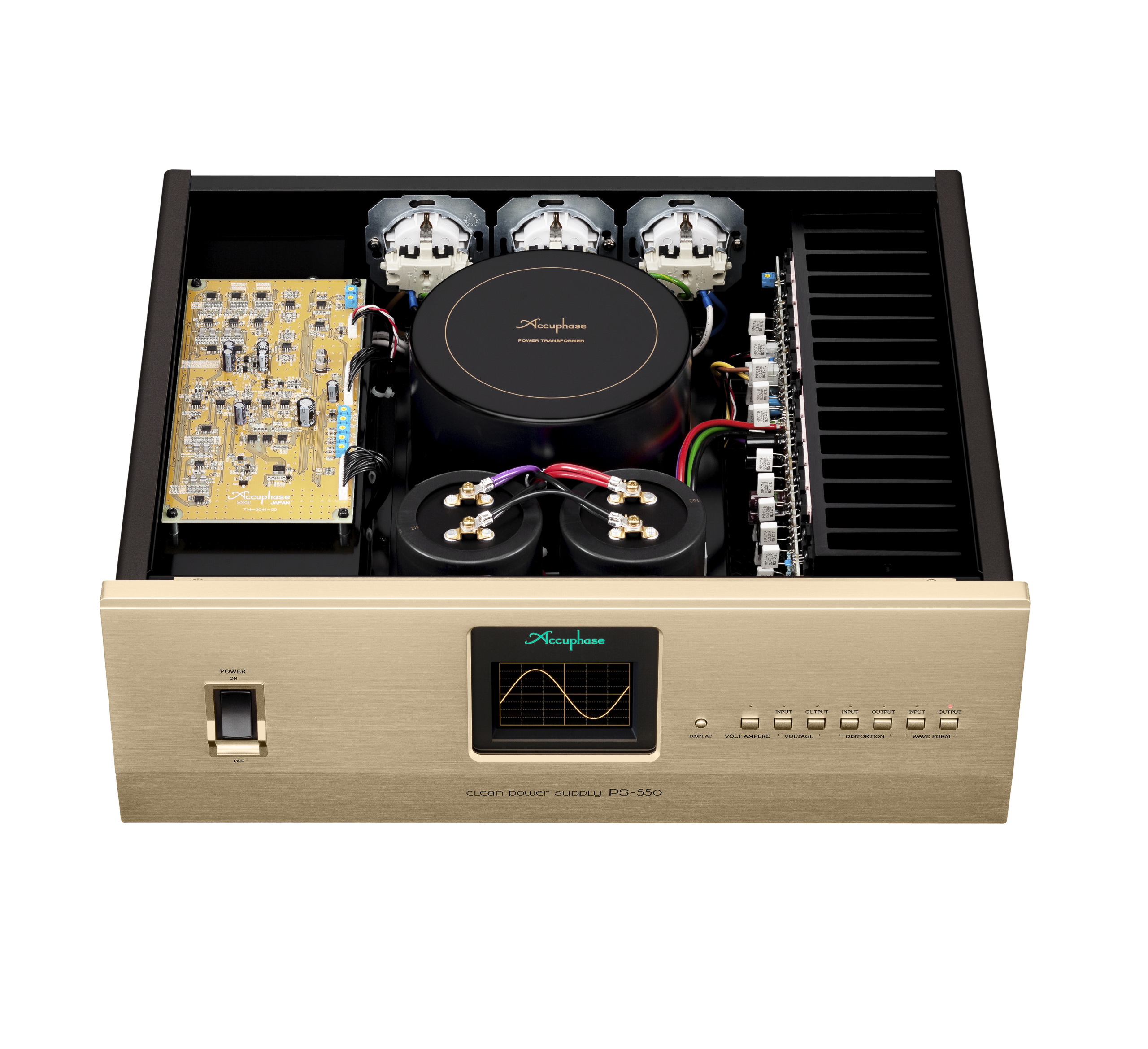 Accuphase PS-550 Stromreiniger mit geöffnetem Gehäuse