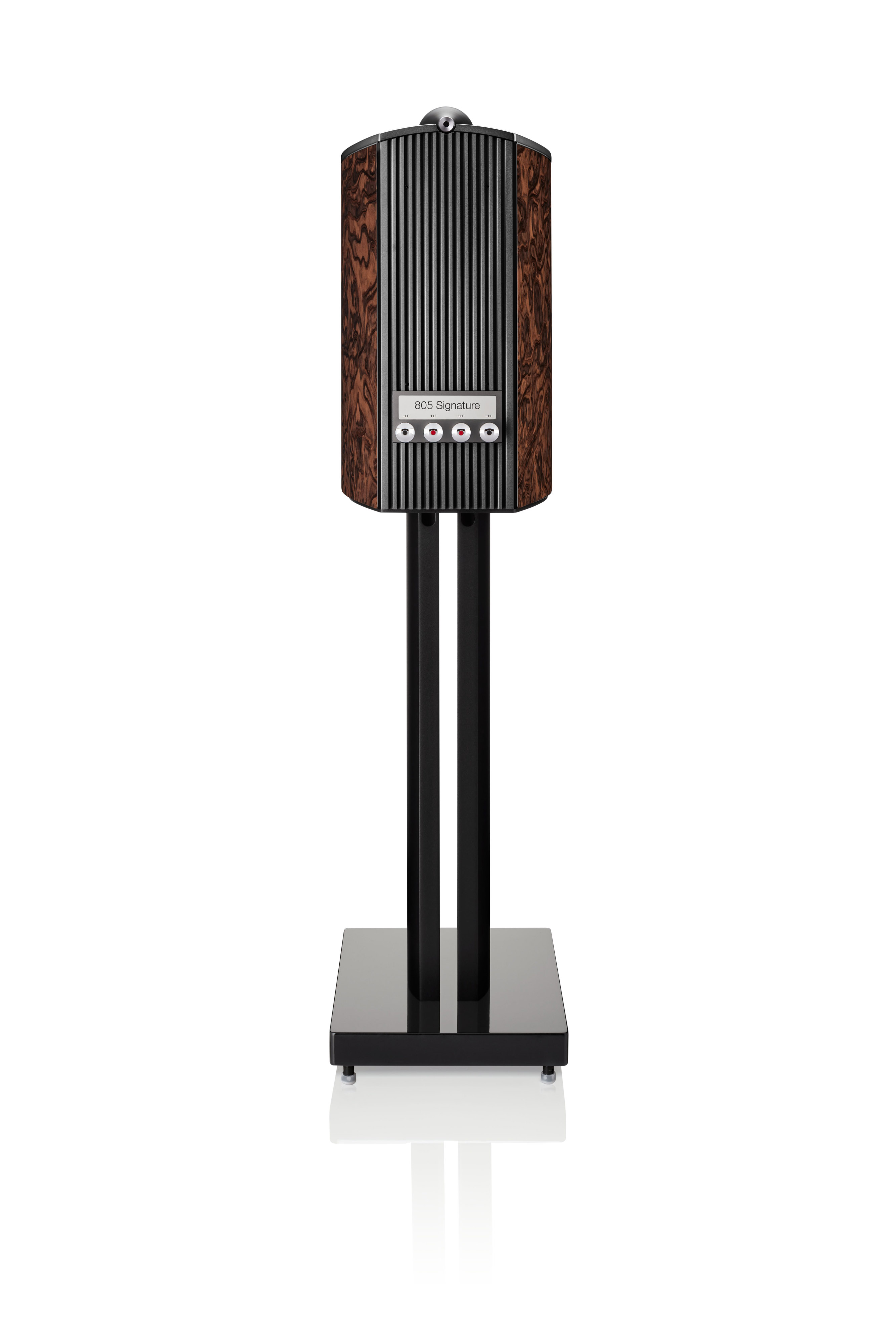 Bowers & Wilkins 805 D4 Signature California Burl Gloss Lautsprecher Rückseite mit Standfuß