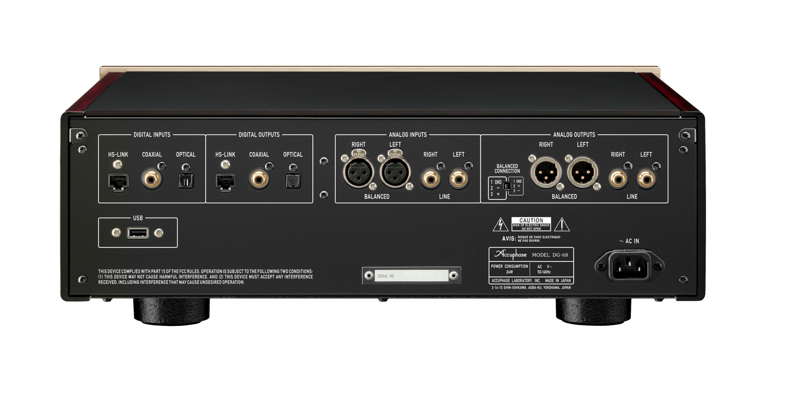 Accuphase DG-68 Digital Voicing Equalizer Rückseite