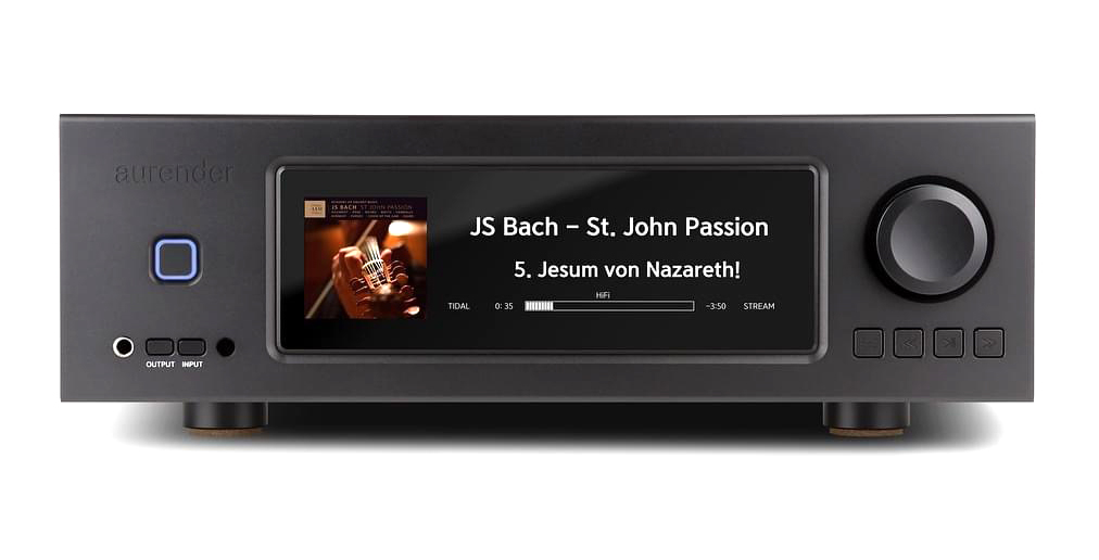 Aurender AP20 | Streamer Schwarz | High-End Streaming-Vollverstärker | Digitale All-in-One-Quelle und integrierter Verstärkung