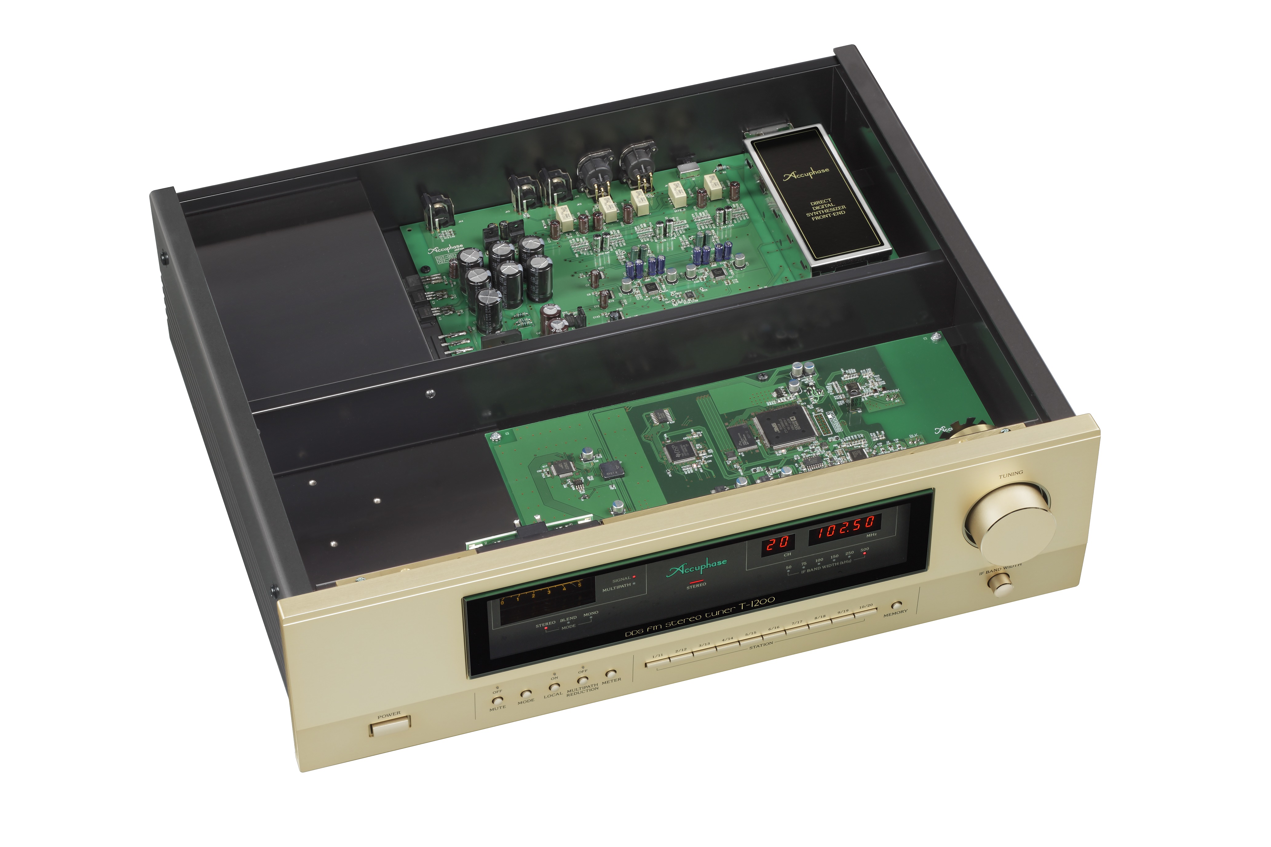 Accuphase T-1200 UKW-Empfänger mit geöffnetem Gehäuse