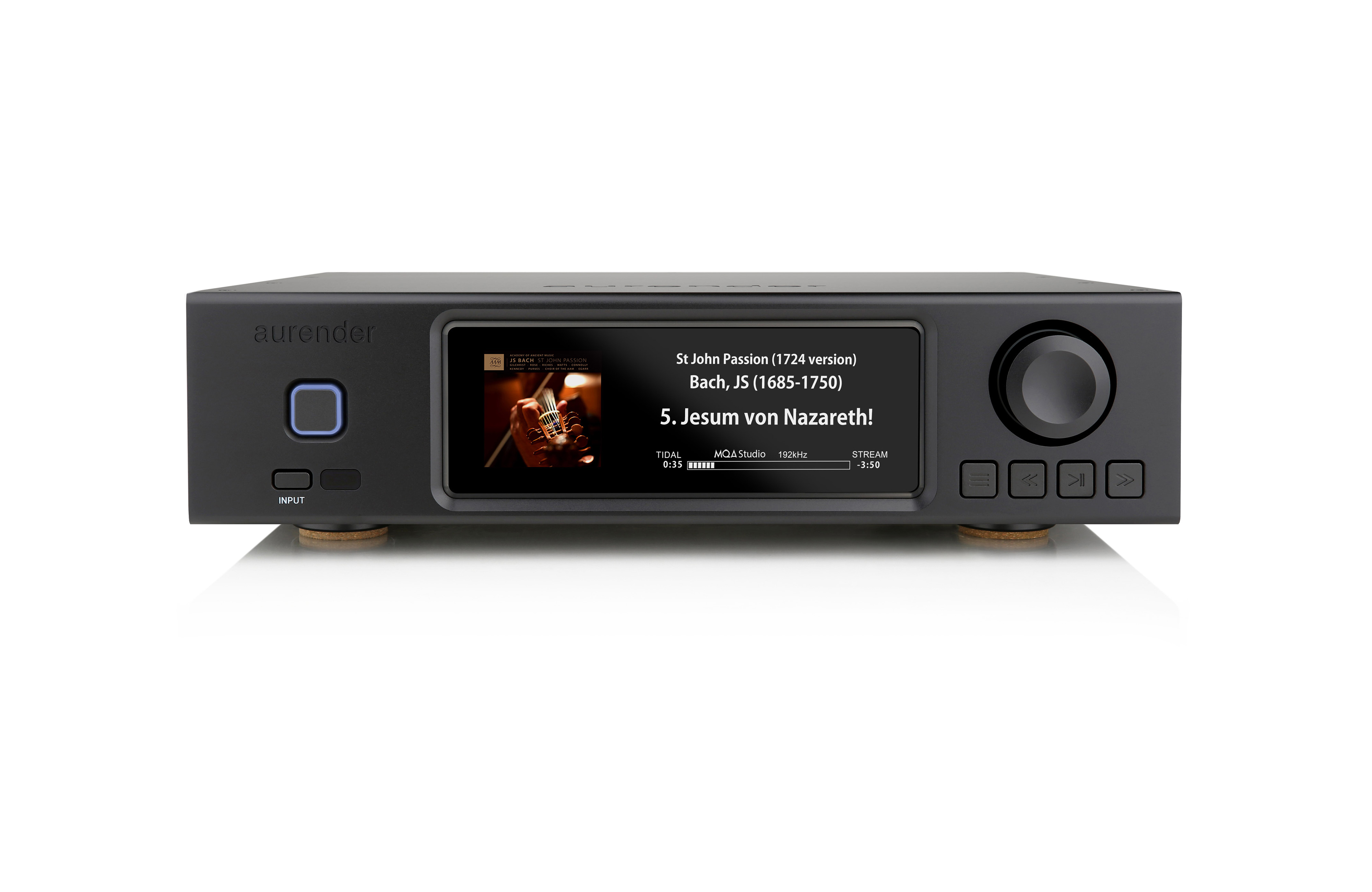 Aurender A200 Schwarz - Audio Streamer und Server mit eingebautem Digital Wandler (DAC)