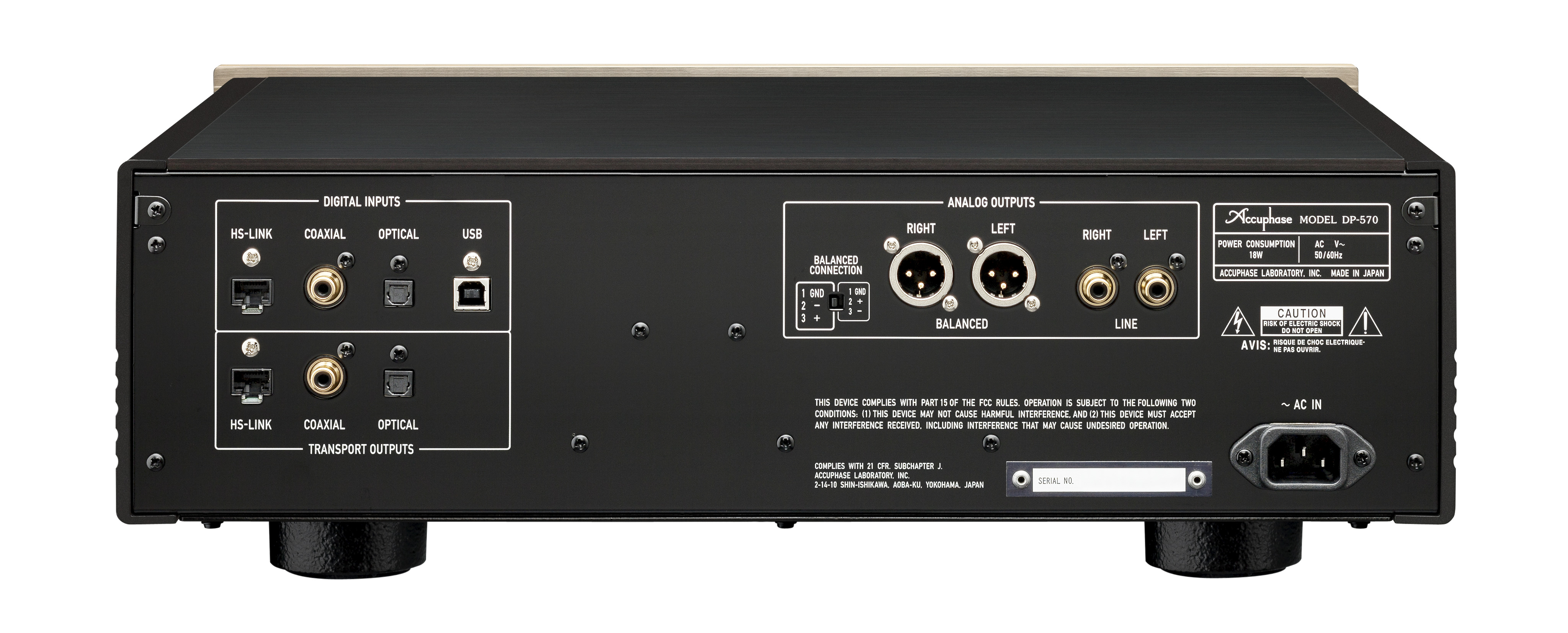 Accuphase DP-570 CD/SACD-Spieler Rückseite