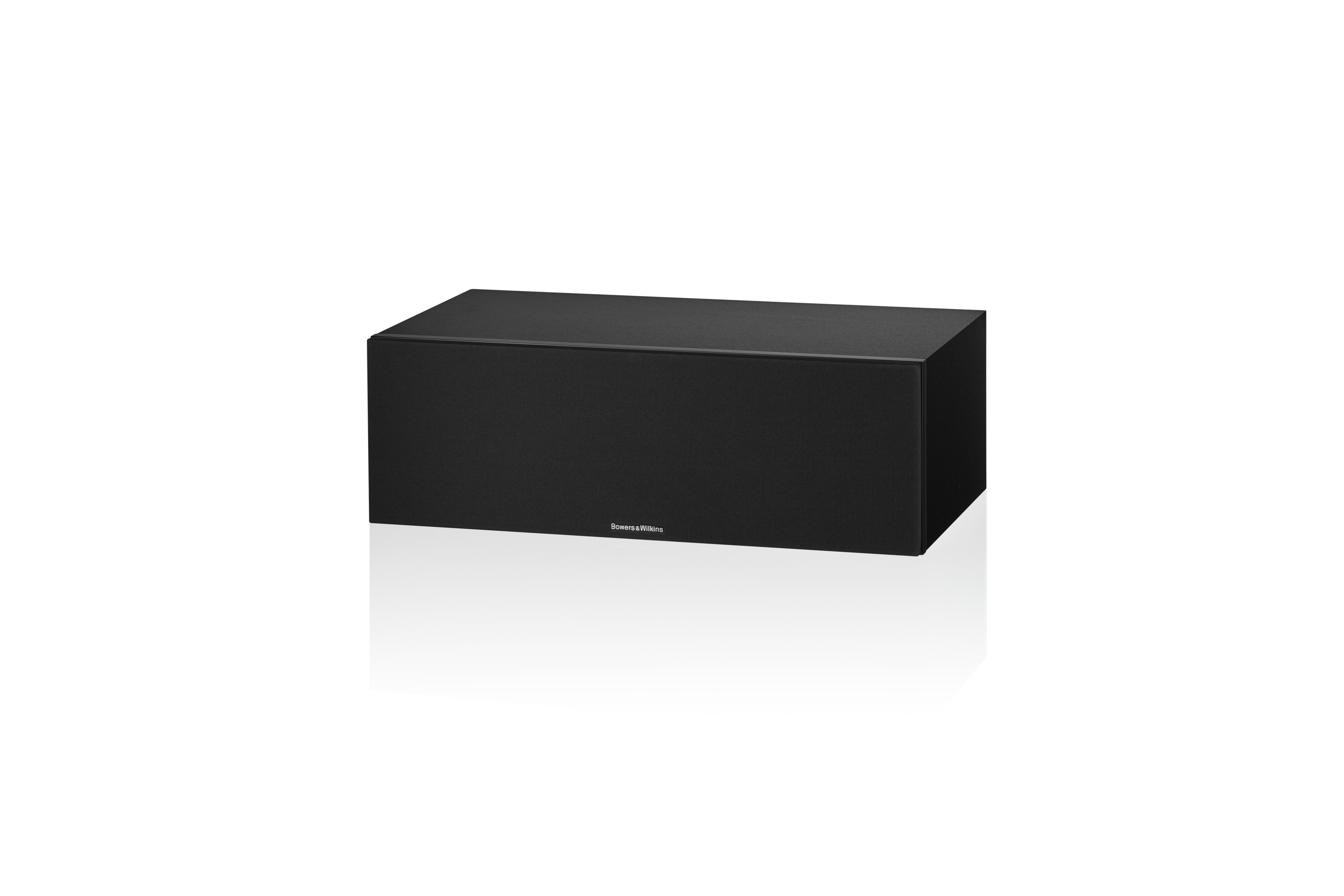 Bowers & Wilkins HTM6 S3 Schwarz Center-Lautsprecher eingedreht mit Abdeckung