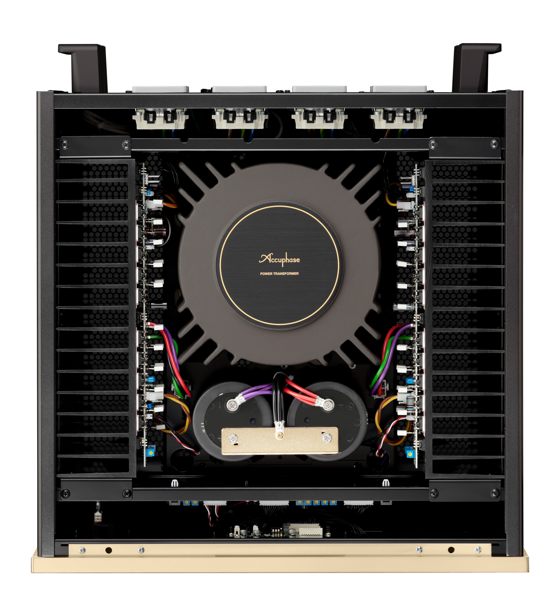 Accuphase PS-1250 Stromreiniger mit geöffnetem Gehäuse von Oben