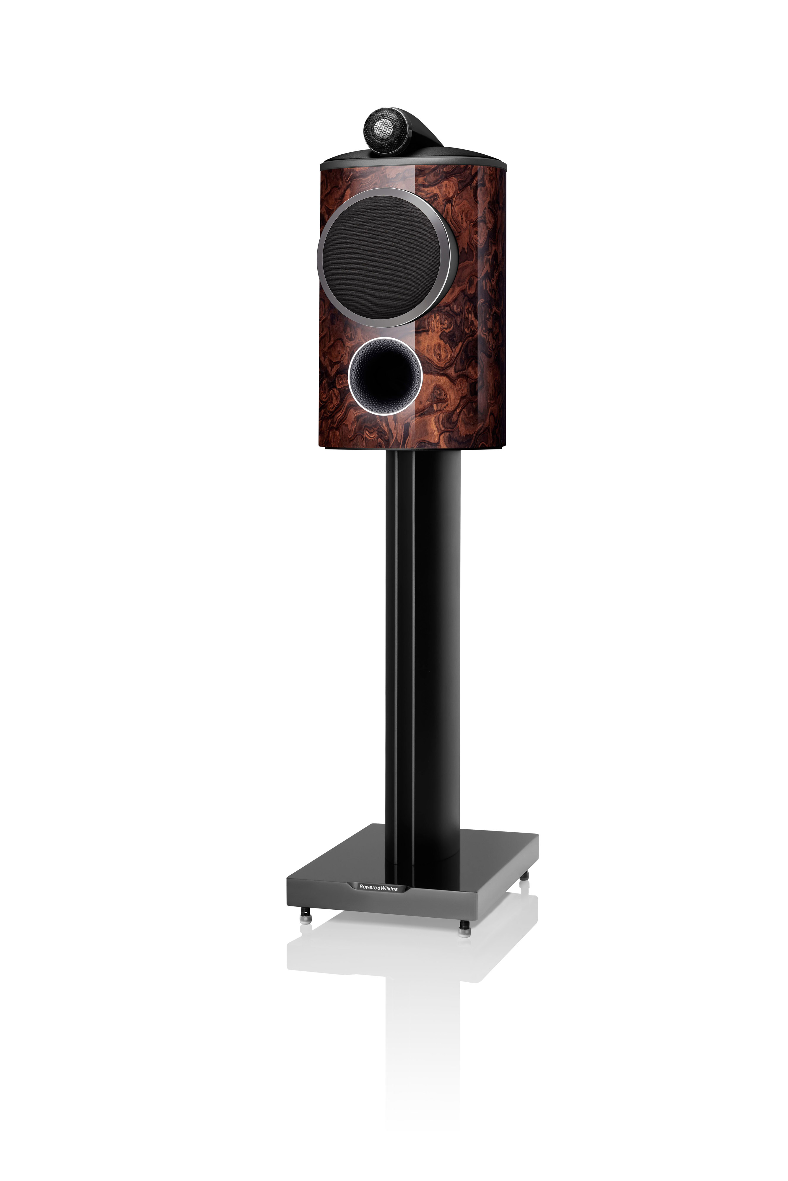 Bowers & Wilkins 805 D4 Signature California Burl Gloss Lautsprecher mit Standfuß und Abdeckung