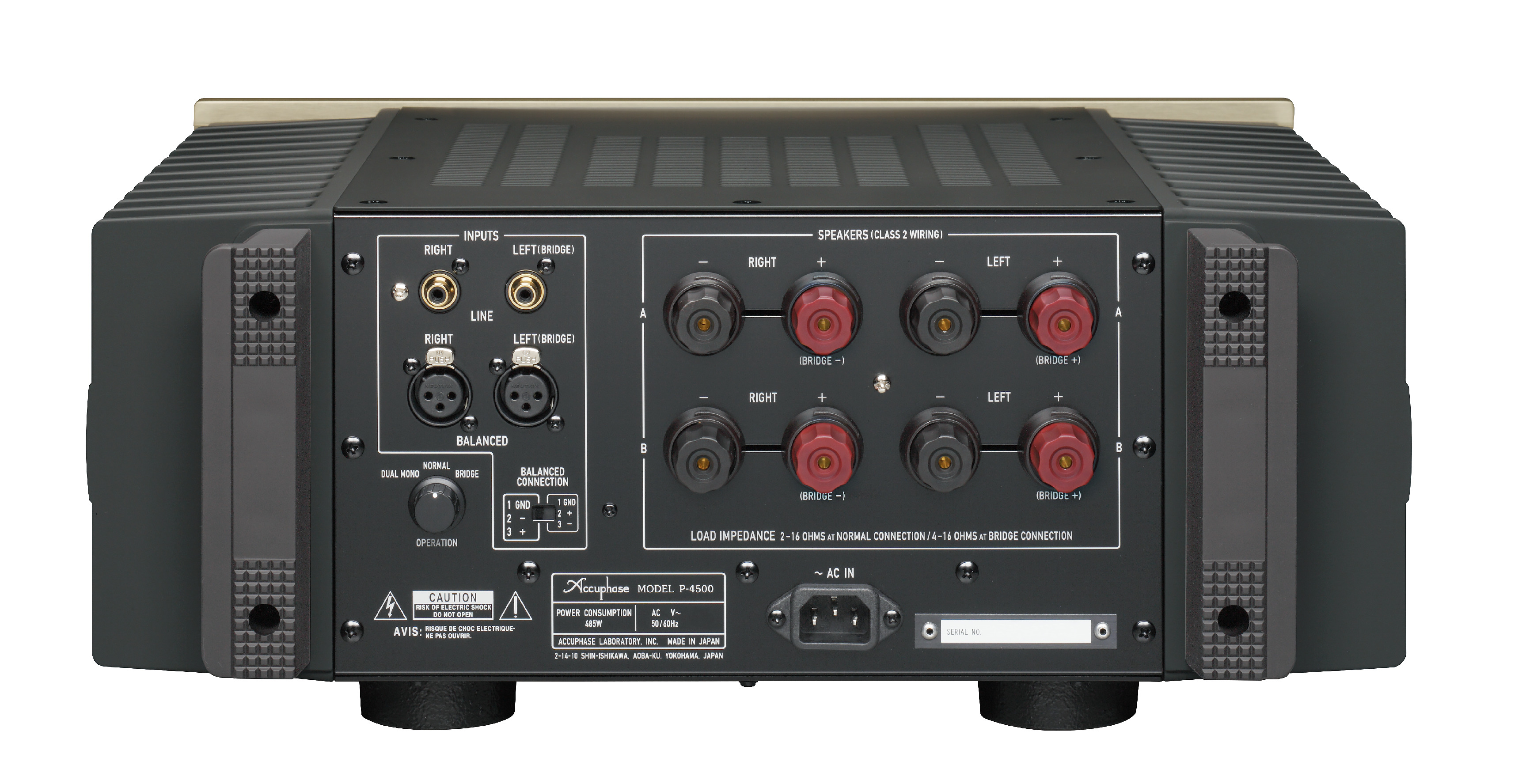 Accuphase P-4500 Endstufe Rückseite Accuphase P-4500 Endstufe Rückseite