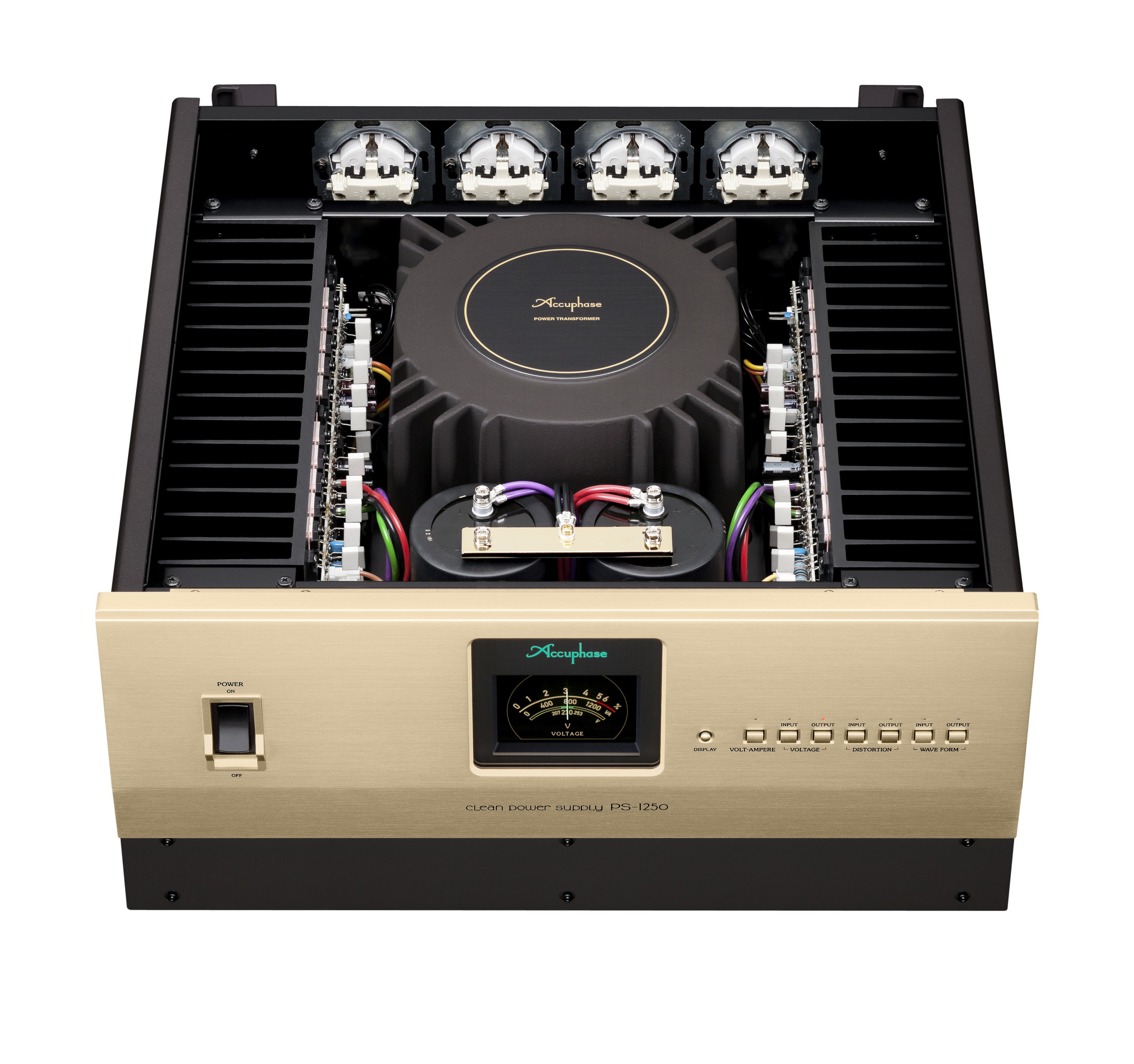 Accuphase PS-1250 Stromreiniger mit geöffnetem Gehäuse