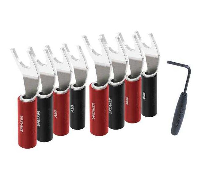 AudioQuest SureGrip 100 Multi-Spade Silber 8er Set Lautsprecherstecker