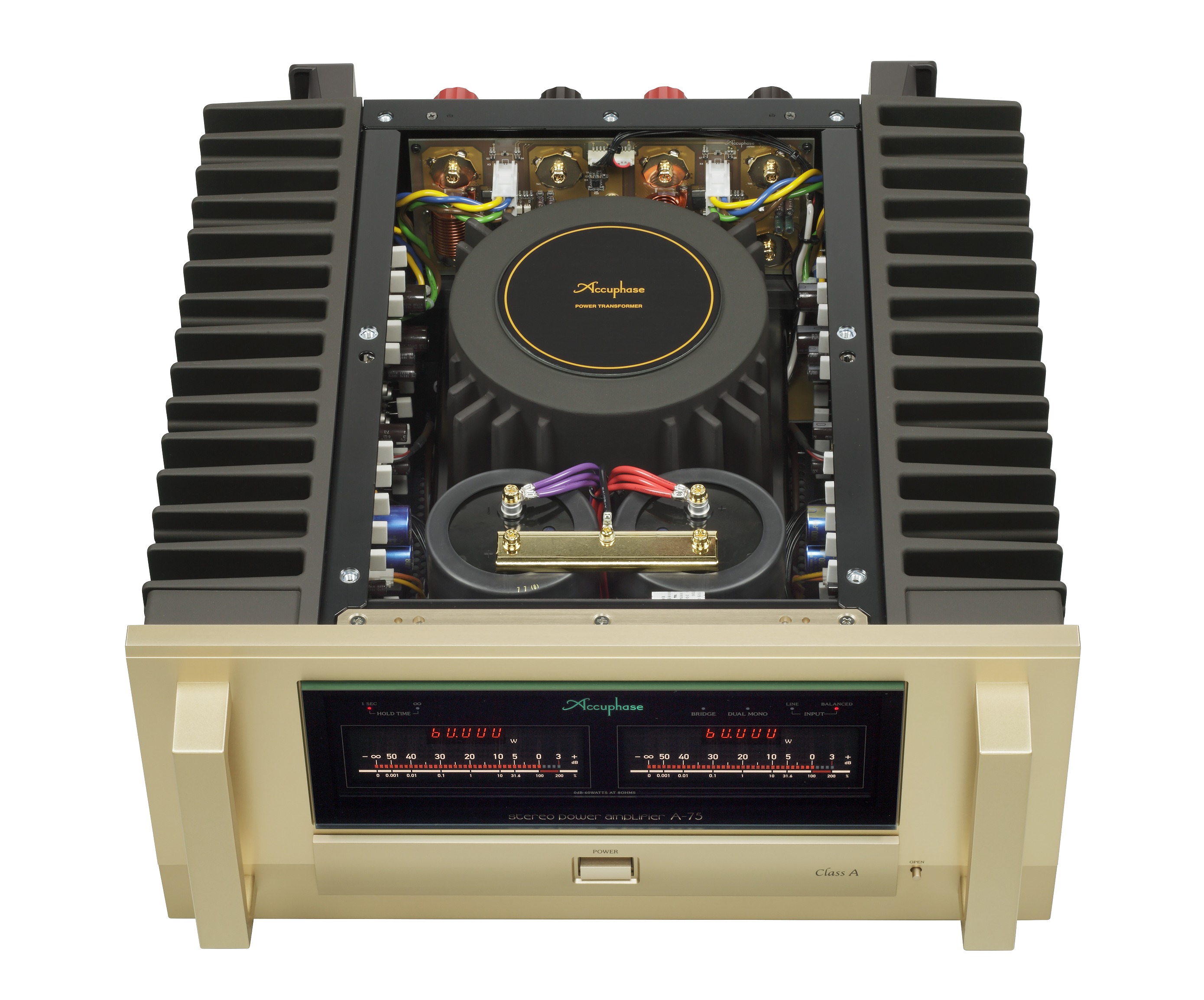 Accuphase A-75 Endstufe mit geöffnetem Gehäuse