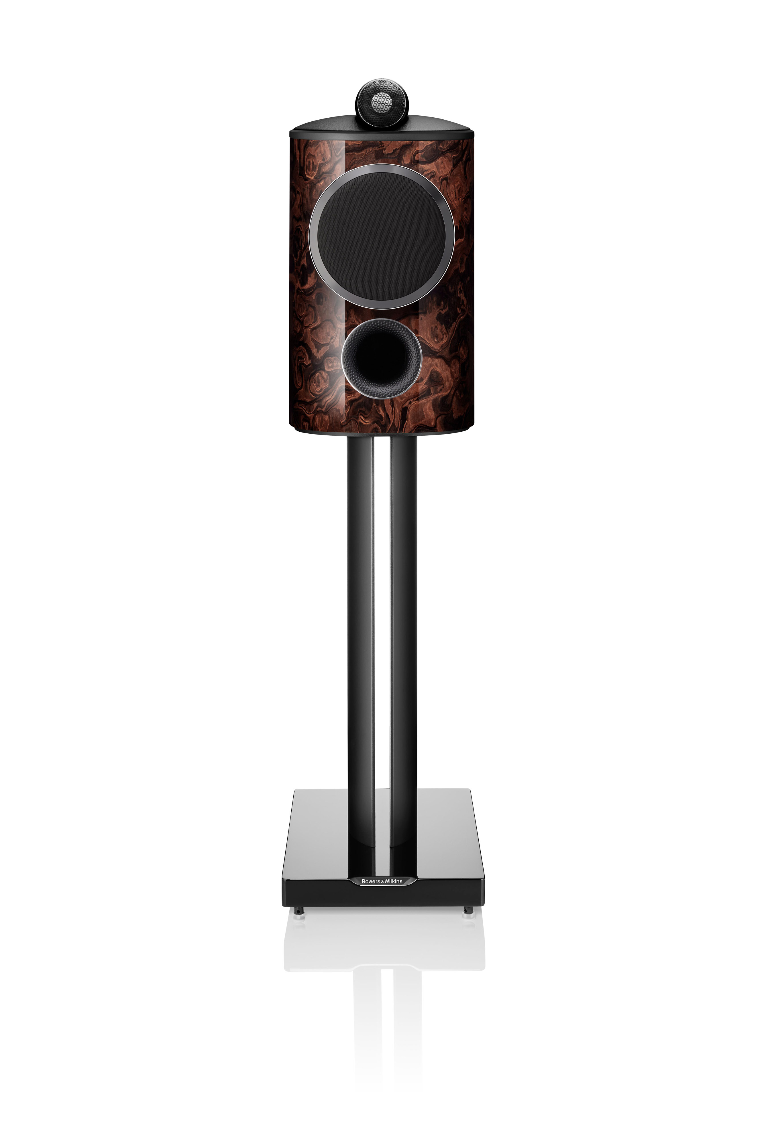 Bowers & Wilkins 805 D4 Signature California Burl Gloss Lautsprecher mit Standfuß und Abdeckung