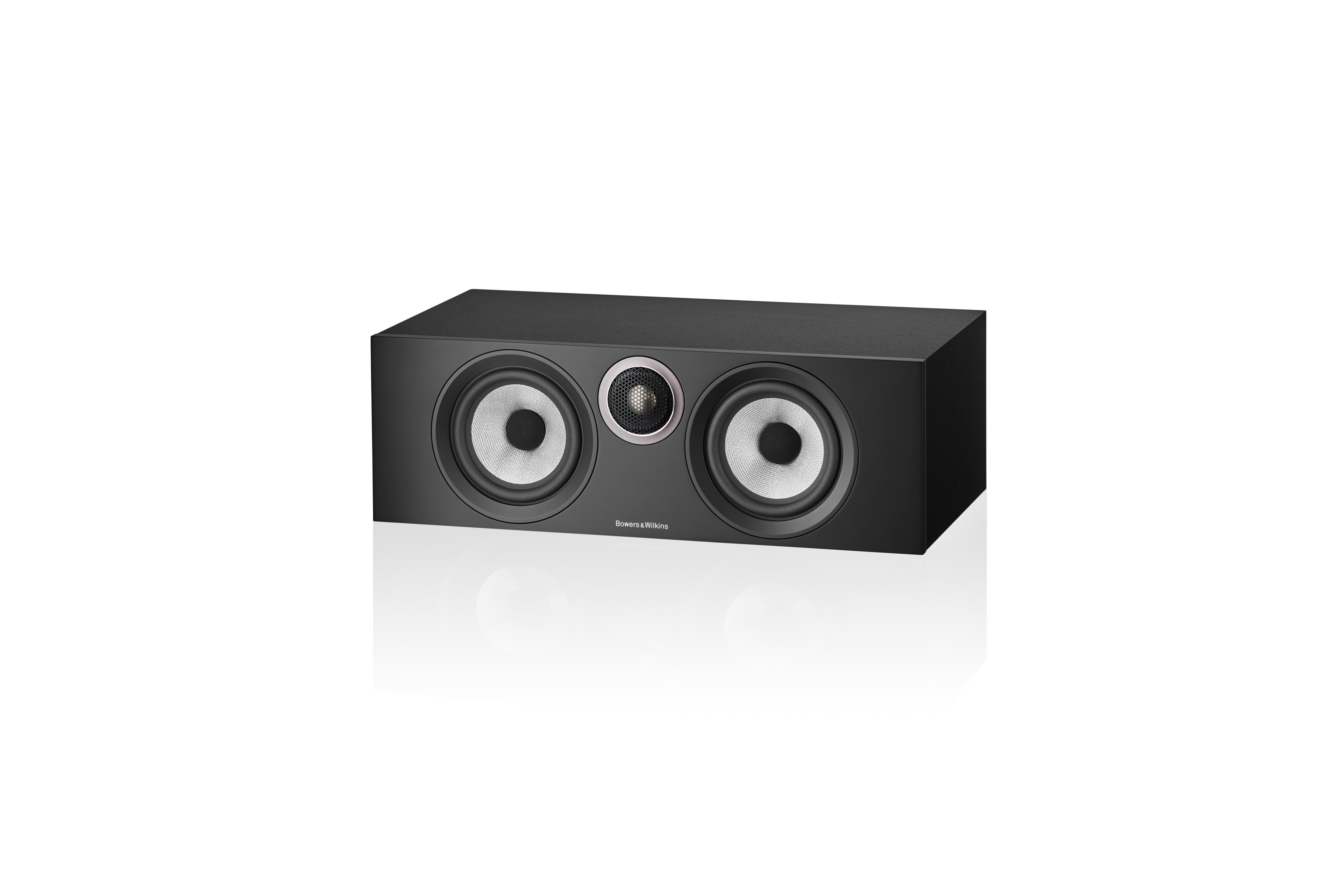 Bowers & Wilkins HTM6 S3 Schwarz Center-Lautsprecher eingedreht ohne Abdeckung