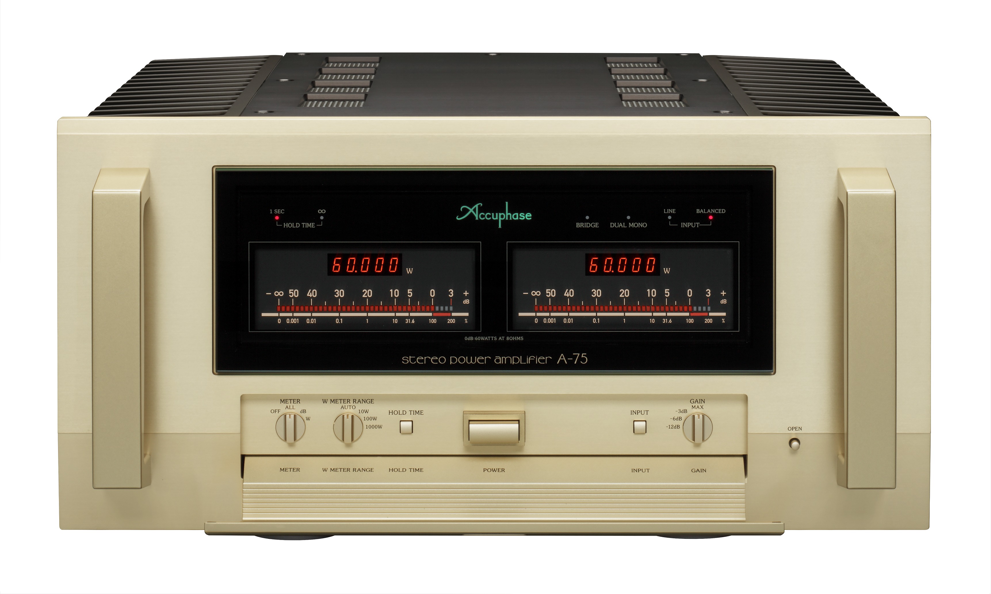 Accuphase A-75 Endstufe Front geöffnet Accuphase A-75 Endstufe Front geöffnet